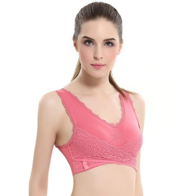 Wireless Push up Breathable Sleep Sports Bra
