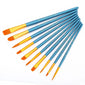 10Pcs/Set Watercolor Gouache Paint Brushes Different Shape
